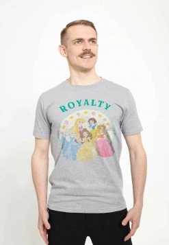 Henry Tiger Unisex DISNEY CHIBI PRINCESS ROYALTY - T-Shirt Print - Melange Grey