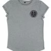 Henry Tiger Damen MARVELTVA POCKET CREST - T-Shirt Print - Melange Grey