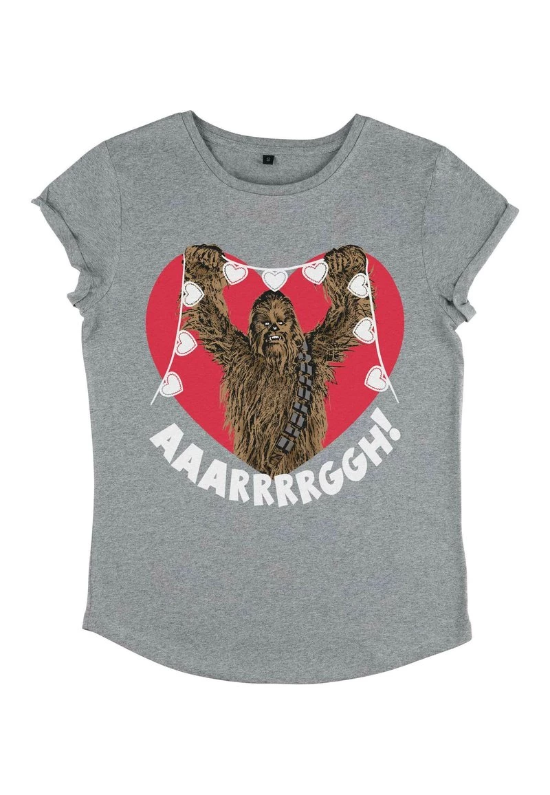 Henry Tiger Damen STAR WARS CHEWIE CRAFTING HEARTS - T-Shirt Print - Melange Grey 4 Henry Tiger Damen STAR WARS CHEWIE CRAFTING HEARTS - T-Shirt Print - Melange Grey – Bild 4