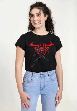 Henry Tiger Damen MARVEL OTHER - SPIDERMAN MILES W SYMBOL - T-Shirt Print - Black -Günstiges Henry Tiger Geschäft f04a7a342e834d29bff8c19d9ba60533
