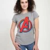 Henry Tiger Damen AVENGERS - T-Shirt Print - Melange Grey