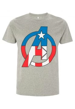 Henry Tiger Unisex MARVEL AVENGERS CLASSIC - AVENGER CAPTIAN AMERICA - T-Shirt Print - Melange Grey -Günstiges Henry Tiger Geschäft f10da2195cb748c99fa751ccacb42092
