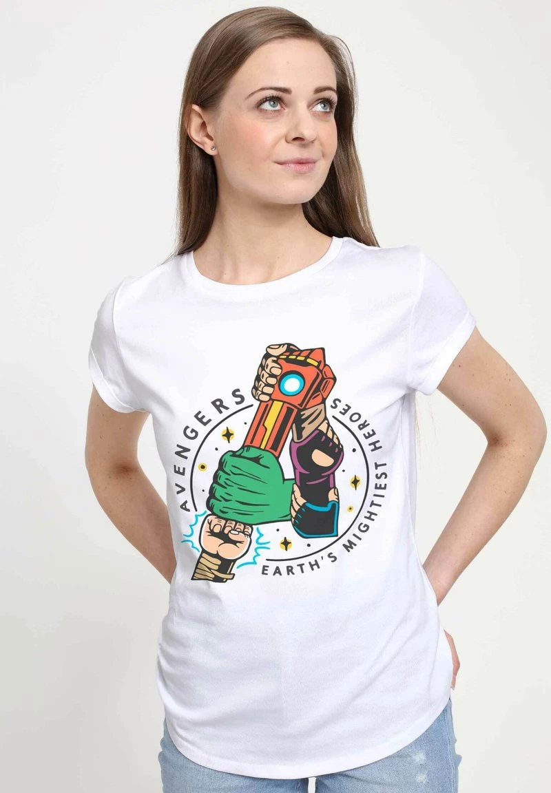 Henry Tiger Damen MARVEL AVENGERS CLASSIC - AVENGER HANDS - T-Shirt Print - White 1 Henry Tiger Damen MARVEL AVENGERS CLASSIC - AVENGER HANDS - T-Shirt Print - White