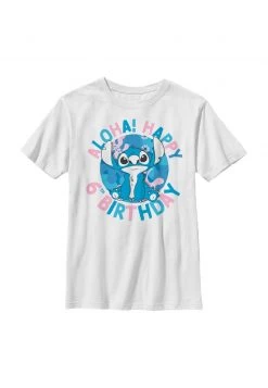 Henry Tiger DISNEY CLASSICS KIDS STITCH 6TH BIRTHDAY - T-Shirt Print - White | Unisex