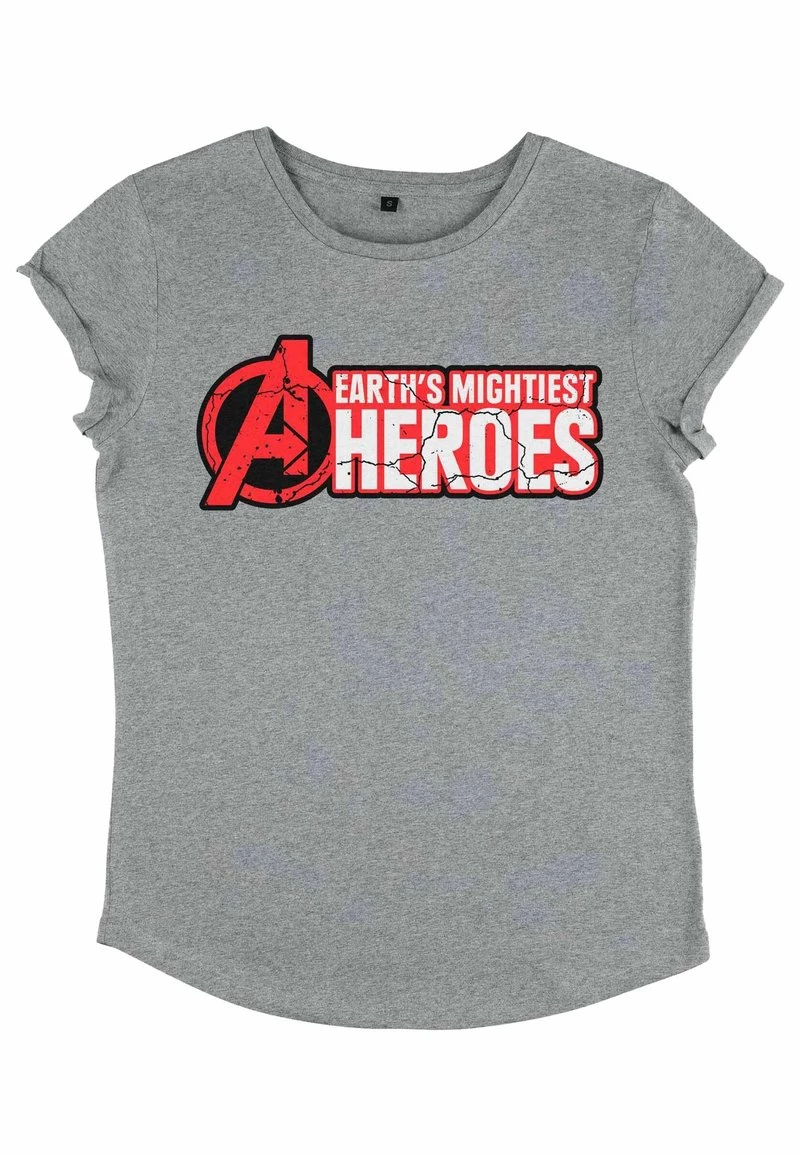 Henry Tiger Damen MARVEL AVENGERS CLASSIC - AVENGER CRACKS - T-Shirt Print - Melange Grey 3 Henry Tiger Damen MARVEL AVENGERS CLASSIC - AVENGER CRACKS - T-Shirt Print - Melange Grey – Bild 3