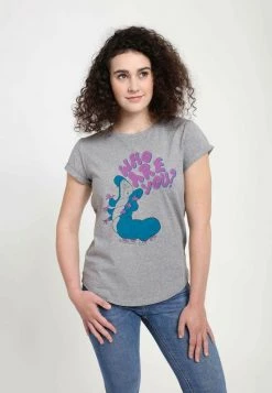 Henry Tiger Damen DISNEY CLASSICS WHO ARE YOU - T-Shirt Print - Melange Grey