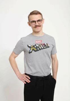 Henry Tiger Unisex MARVEL XMEN CHARACTER LOGO - T-Shirt Print - Melange Grey -Günstiges Henry Tiger Geschäft f2bd6198729647f1bee47f5e7e57c8d0