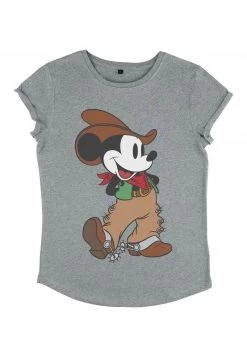 Henry Tiger Damen DISNEY CLASSICS MICKEY CLASSIC - COWBOY MICKEY - T-Shirt Print - Melange Grey -Günstiges Henry Tiger Geschäft f328669beb904c8a8546e4562d91c163