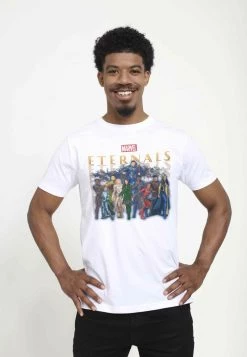 Henry Tiger MARVEL UNISEX ETERNALS GROUP REPEATING - T-Shirt Print - White