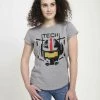Henry Tiger Damen STAR WARS - T-Shirt Print - Melange Grey