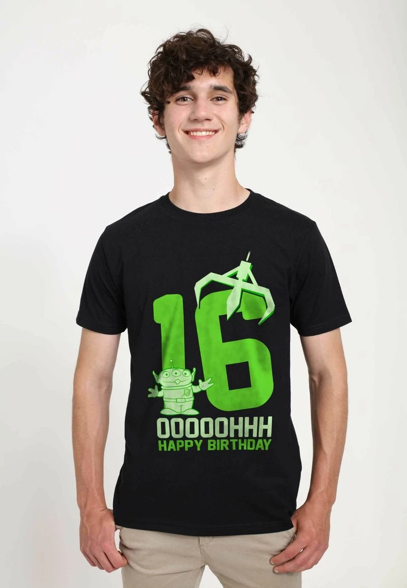 Henry Tiger Unisex PIXAR TOY STORY 1-3 - OOOHH SIXTEEN - T-Shirt Print - Black 1 Henry Tiger Unisex PIXAR TOY STORY 1-3 - OOOHH SIXTEEN - T-Shirt Print - Black