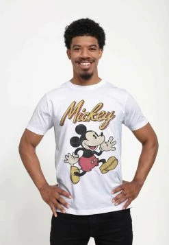 Henry Tiger Unisex DISNEY CLASSICS MICKEY CLASSIC - VINTAGE MICKEY - T-Shirt Print - White