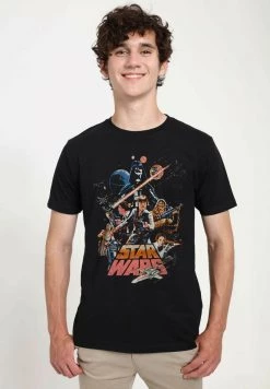 Henry Tiger Unisex STAR WARS: CLASSIC - STAND AND FIGHT - T-Shirt Print - Black