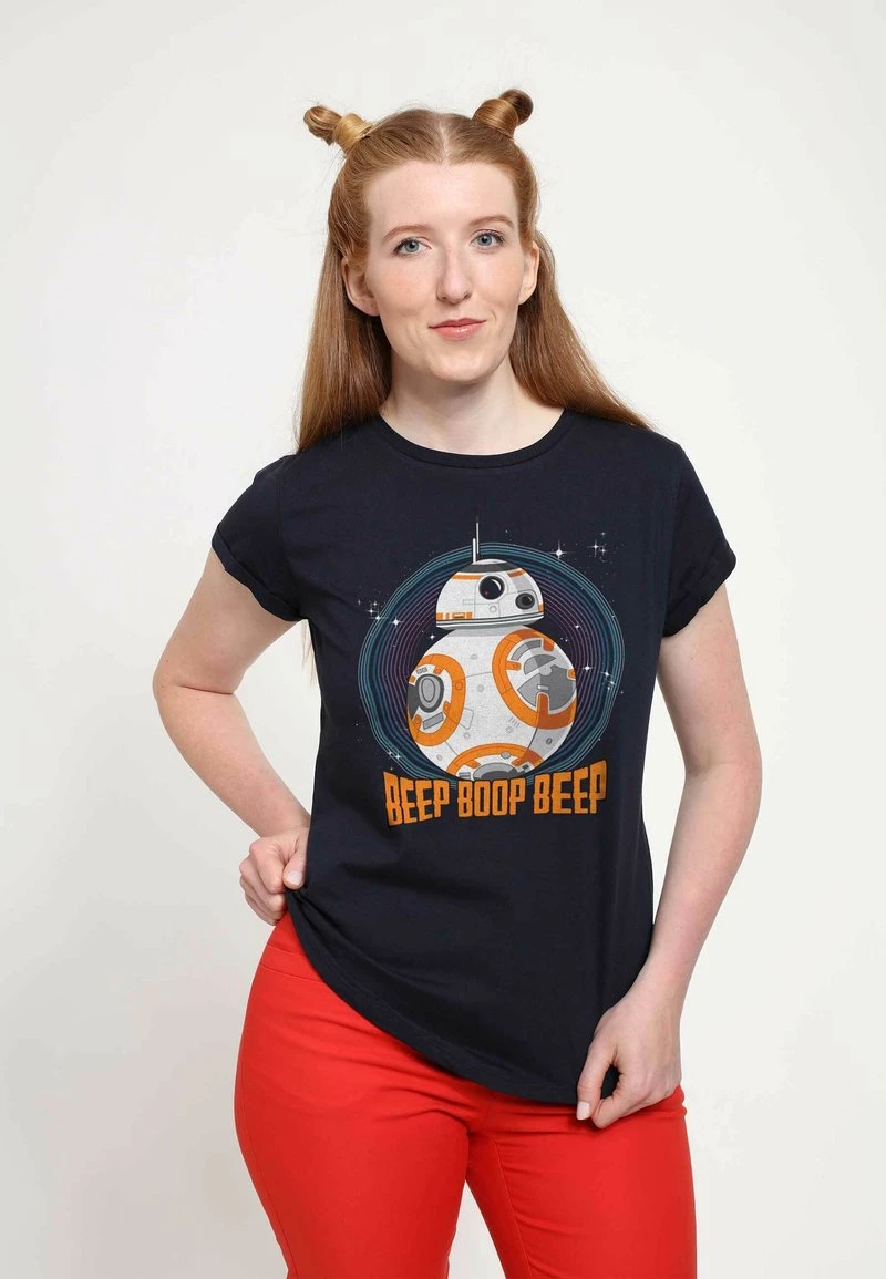 Henry Tiger Damen STAR WARS: CLASSIC - BB8 BEEP - T-Shirt Print - Navy Blue 1 Henry Tiger Damen STAR WARS: CLASSIC - BB8 BEEP - T-Shirt Print - Navy Blue