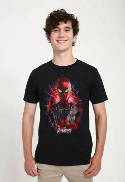 Henry Tiger Unisex MARVEL AVENGERS: INFINITY WAR - PAINTED SPIDER - T-Shirt Print - Black