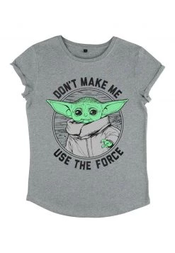 Henry Tiger Damen STAR WARS: THE MANDALORIAN - DON'T MAKE ME - T-Shirt Print - Melange Grey -Günstiges Henry Tiger Geschäft f7f9aa30469244d29283863189701cc4