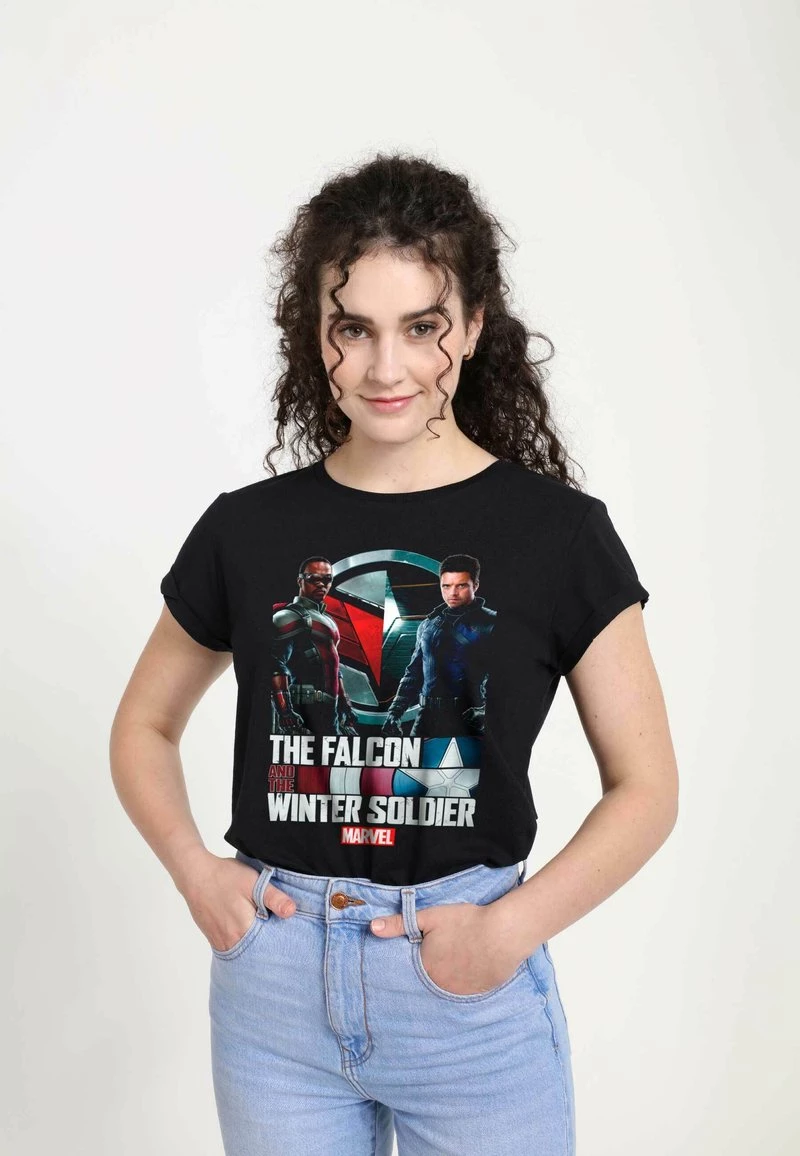 Henry Tiger Damen MARVEL THEFALCON AND THE WINTER SOLDIER PHOTO REAL - T-Shirt Print - Black 3 Henry Tiger Damen MARVEL THEFALCON AND THE WINTER SOLDIER PHOTO REAL - T-Shirt Print - Black – Bild 3