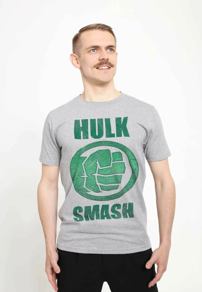 Henry Tiger Unisex MARVEL AVENGERS CLASSIC - HULK IT - T-Shirt Print - Melange Grey 1 Henry Tiger Unisex MARVEL AVENGERS CLASSIC - HULK IT - T-Shirt Print - Melange Grey
