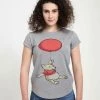 Henry Tiger Damen DISNEY CLASSICS WINNIE THE POOH - BALLOON WINNIE - T-Shirt Print - Melange Grey