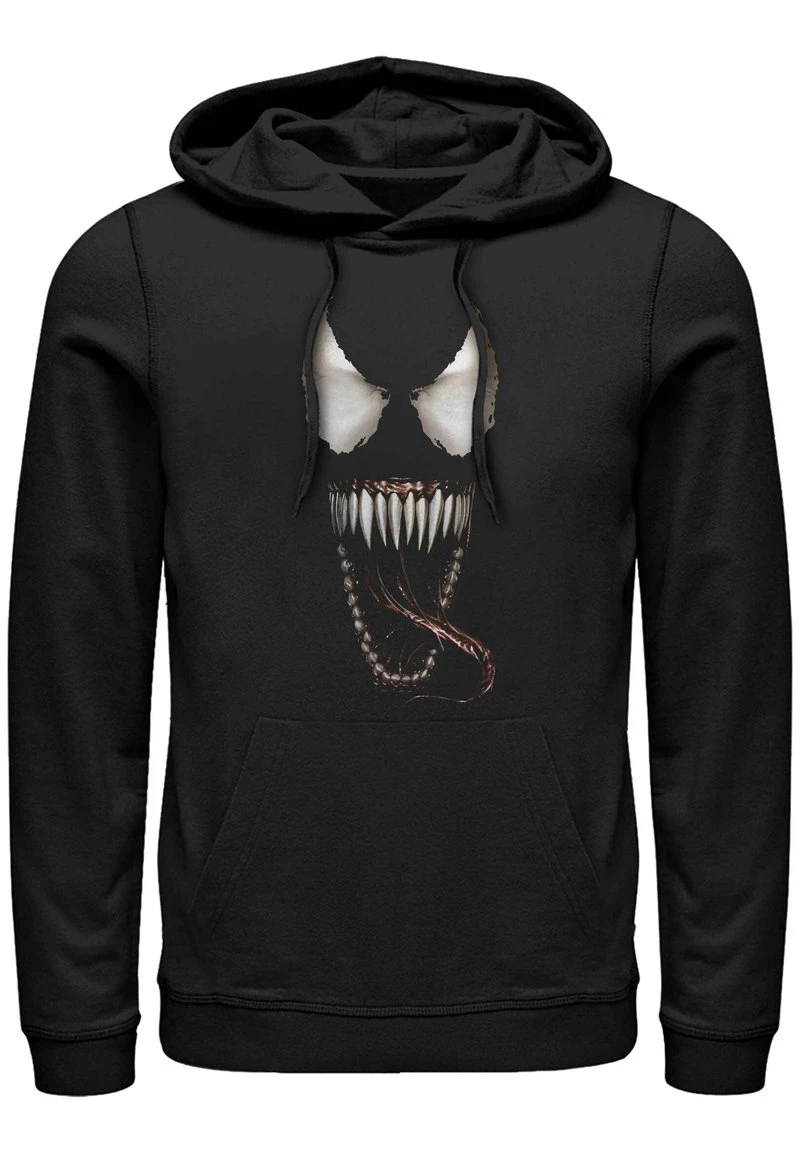 Henry Tiger MARVEL UNISEX MOUTH OPEN - Kapuzenpullover - Black 1 Henry Tiger MARVEL UNISEX MOUTH OPEN - Kapuzenpullover - Black