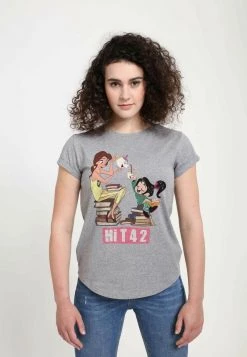 Henry Tiger Damen DISNEY WRECK-IT RALPH - TEA BOOKS BFFS - T-Shirt Print - Melange Grey -Günstiges Henry Tiger Geschäft fc285a8882794a9586bce53cddaaeb41