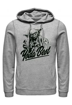 Henry Tiger Unisex STAR WARS BEST YODA - Kapuzenpullover - Melange Grey