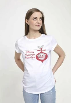 Henry Tiger Damen STAR WARS MERRY FORCE - T-Shirt Print - White -Günstiges Henry Tiger Geschäft fc460fe30b454497934ba97617740043