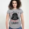 Henry Tiger Damen STAR WARS RULERS OF THE GALAXY - T-Shirt Print - Melange Grey