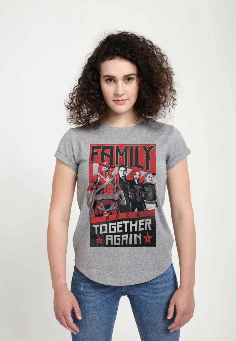 Henry Tiger Damen MARVEL TOGETHER AGAIN - T-Shirt Print - Melange Grey 3 Henry Tiger Damen MARVEL TOGETHER AGAIN - T-Shirt Print - Melange Grey – Bild 3