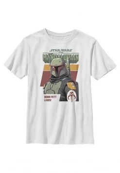 Henry Tiger Unisex STAR WARS FETT LIVES - T-Shirt Print - White