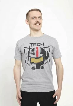 Henry Tiger Unisex STAR WARS - T-Shirt Print - Melange Grey