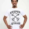 Henry Tiger Unisex DISNEY KEYBLADE KEEPER - T-Shirt Print - White
