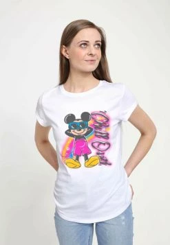 Henry Tiger Damen DISNEY CLASSICS MICKEY CLASSIC - AIRBRUSHED MICKEY - T-Shirt Print - White -Günstiges Henry Tiger Geschäft fec33af3468d42a4866e0f14a4c0523a